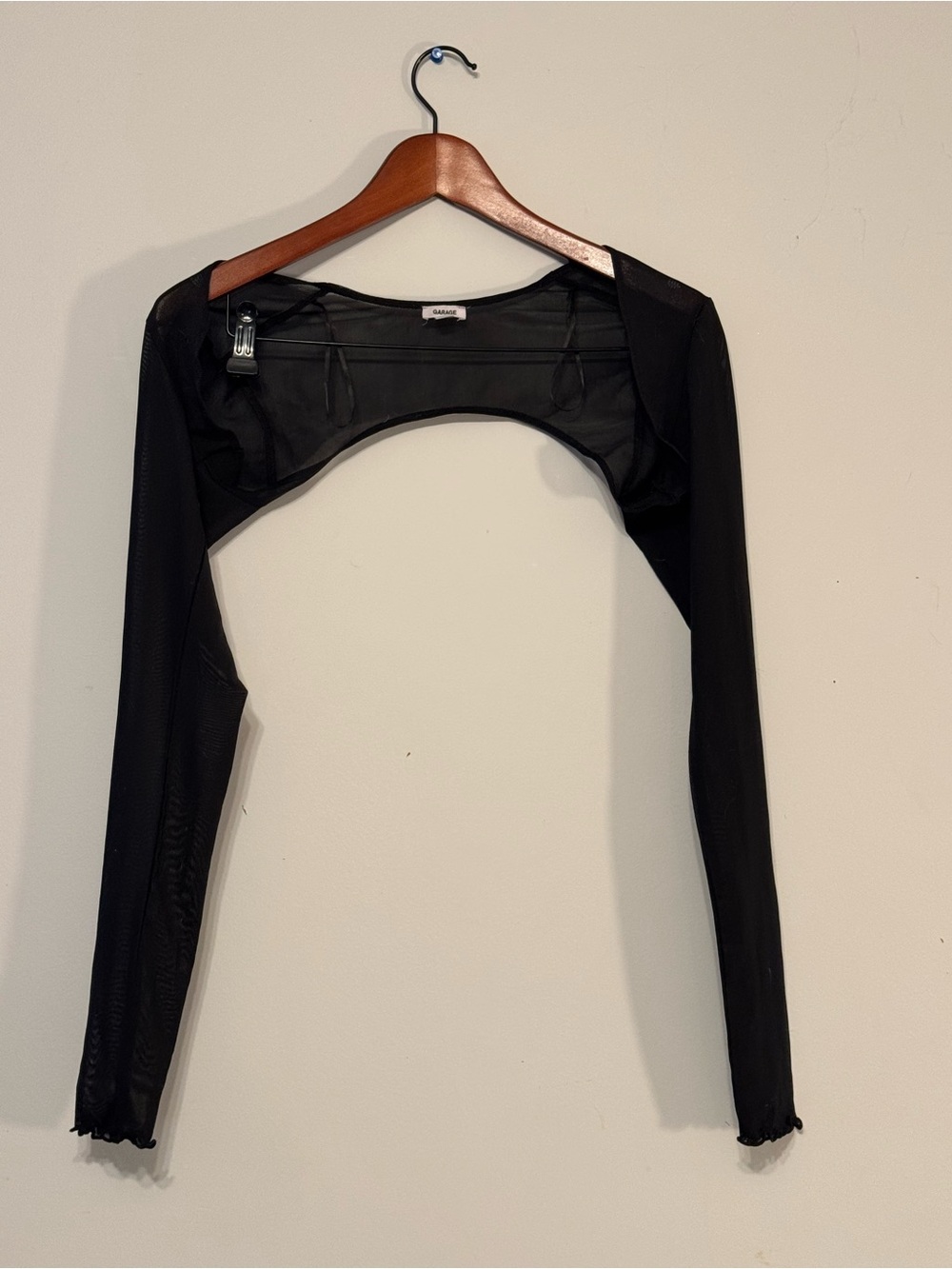 Garage Black Mesh Bolero Shrug